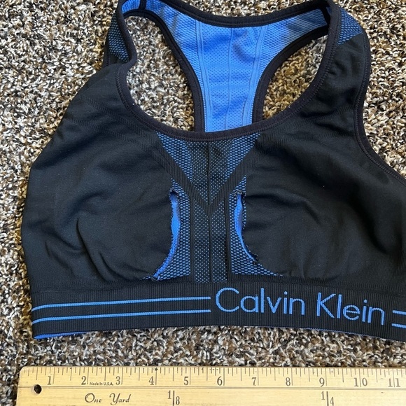 Calvin Klein Blue Racerback Sports Bra - Picture 4 of 4